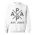 Werdender Papa Est 2023 X Stolzer Papa 2023 Father Father's Day Sweatshirt