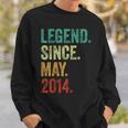 10 Years Old Legend Since May 2014 10Th Birthday Sweatshirt Gifts for Him