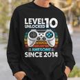 10 Yr Bday Son Boy Gamer 10Th 10 Year Old Birthday Sweatshirt Gifts for Him