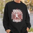 100 Verrückt Saying Handball Goalkeeper Sweatshirt Geschenke für Ihn