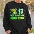 17 Year Old Boy DinosaurRex Awesome Since 2007 Birthday Sweatshirt Gifts for Him