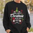 1St First Christmas As Mr And Mrs 2023 Couples Pajamas Sweatshirt Gifts for Him