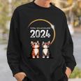 2024 Solar Eclipse Cat Wearing Solar Eclipse Glasses Sweatshirt Gifts for Him