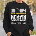 2024 Total Solar Eclipse Austin Tx Schedule Viewing Team Sweatshirt Gifts for Him