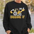 Im 4 And Digging It Boy 4 Year Old 4Th Birthday Construction Sweatshirt Gifts for Him
