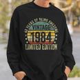 40 Year Old Vintage 1984 Limited Edition 40Th Birthday Sweatshirt Gifts for Him