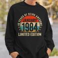 40 Years Old Vintage January 1984 40Th Birthday Retro Sweatshirt Gifts for Him