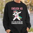 40Geburtstag 40 Jahre Einhorn Damen Herren Birthday Black S Sweatshirt Geschenke für Ihn