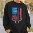 4Th Of July Fourth 4 Patriotic Usa Flag Fighter Jets Kid Sweatshirt Gifts for Him
