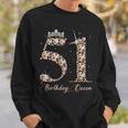 51 Year Old Its My 51St Birthday Queen Diamond Heels Crown Sweatshirt Gifts for Him