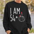 I Am 54 Plus 1 Middle Finger 55Th Women's Birthday Sweatshirt Gifts for Him