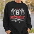 6 Six Year Old Race Car 6Th Birthday Boy 6Yr Racing Pit Crew Sweatshirt Gifts for Him