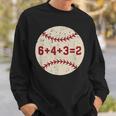 6432 Baseball Double Play Retro Baseball Player Sweatshirt Gifts for Him