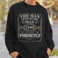80 Year Old Birthday For May 1944 Birthday Vintage Sweatshirt Gifts for Him