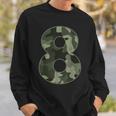 8Th Birthday Army Birthday Party 8 Years Old Camo Number 8 Sweatshirt Gifts for Him