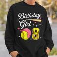 8Th Birthday Softball Player Themed Girls Eight 8 Years Old Sweatshirt Gifts for Him