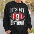 9 Years Old American Football 9Th Birthday Boy Retro Style Sweatshirt Gifts for Him