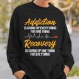 Addiction Recovery Sobriety Anniversary Aa Na Heartbeat Sweatshirt Gifts for Him