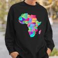 Africa Map With Boundaries And Countries Names Sweatshirt Gifts for Him