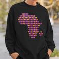 Africa Map Kente Pattern Pink Ghana Style African Sweatshirt Gifts for Him