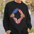 Alaska Roots Inside State Flag American Proud Sweatshirt Gifts for Him