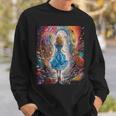 Alice In Wonderland Trippy Rainbow Sweatshirt Gifts for Him