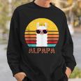 Alpapa Alpakaatertag Bester Papaater Fan Lamaatertag Sweatshirt Geschenke für Ihn