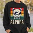 Alpapaatertag Bester Papa Alpaka-Liebhaber Sonnenbrille Sweatshirt Geschenke für Ihn