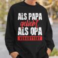 Als Papa Geliebt Als Opaergöttert German L S Sweatshirt Geschenke für Ihn