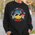 All American Dad 4Th Of July Dad Smile Face Fathers Day Sweatshirt Gifts for Him