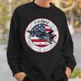 American Flag F-15 Eagle Us Military Fighter Jet 4Th July Sweatshirt Gifts for Him