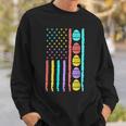 American Flag Happy Easter Egg Hunting Patriotic Easter Day Sweatshirt Gifts for Him