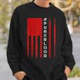 American Flag Pureblood I Am Pure Blood Non-Gmo Sweatshirt Gifts for Him