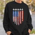 American Flag Usa Fighter Jet Patriot F16 Formation Sweatshirt Gifts for Him