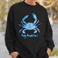 Artistic Watercolor Blue Crab Bay Beauties Sweatshirt Gifts for Him