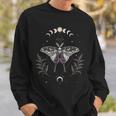 Asexual Luna Moth Cottagecore Lgbt Ace Demisexual Pride Flag Sweatshirt Gifts for Him
