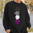 Asexuality Flag Animal Cat Ace Pride Demisexual Asexual Sweatshirt Gifts for Him