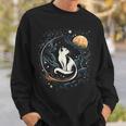 Astronaut Cat Or Space Cat On Galaxy Cat Lover Sweatshirt Gifts for Him