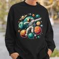 Astronaut Dabbing Planets Astronaut Science Space Sweatshirt Gifts for Him