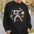 Astronaut Dabbing In Space Cosmic Galaxy Adventure Sweatshirt Gifts for Him