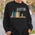 Austin Texas Skyline Souvenir Retro Austin Tx Sweatshirt Gifts for Him
