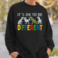 Autism Awareness Dinosaur Kid Boys It's Ok To Be Different Sweatshirt Gifts for Him