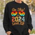 Aw Ship It's A Grad Trip 2024 Vintage Graduation Cruise 2024 Sweatshirt Gifts for Him