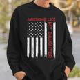 Awesome Like My Daughter Fathers Day Dad American Flag Sweatshirt Gifts for Him