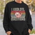 I Axolotl Preguntas Retroinatge Divertido Lindo Axolotl Camisa de entrenamiento Regalos para él