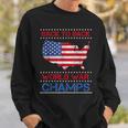 Back-To-Back World War Champs Us Flag 4Th Of July Sweatshirt Gifts for Him