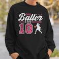This Baller Is Now 10 Year Old Basketball 10Th Birthday Girl Sweatshirt Gifts for Him