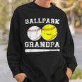 Ballpark Grandpa Softball Baseball Grandpa Of Ballers Sweatshirt Gifts for Him