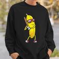 Banana Playing Baseball Fruit Lover Baseball Player Sweatshirt Gifts for Him