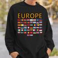 Banderas De Europa Europaiajes Mundial Geografía País Banderas Sudadera Camisa de entrenamiento Regalos para él